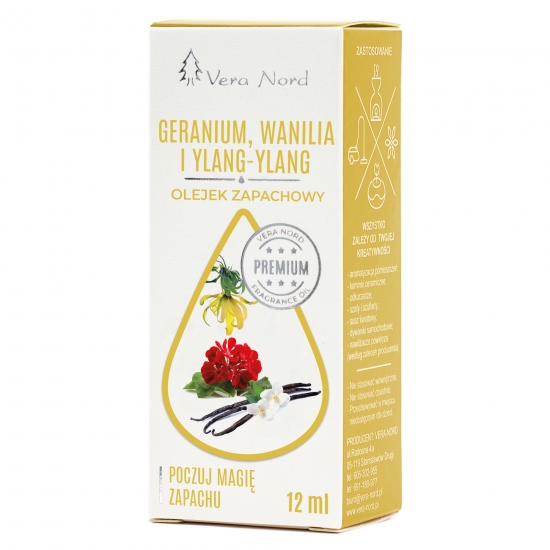 Olejek Geranium, Wanilia i Ylang